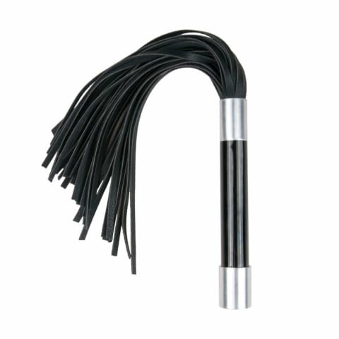 ⁨Ouch! Flogger z metalowym uchwytem - elegancki bat do gry scenicznej⁩ w sklepie Wasserman.eu