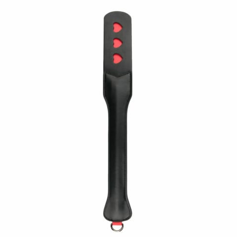 ⁨EasyToys Skorzana Łopatka do Masażu z Otworami w Kształcie Serc 32 cm⁩ w sklepie Wasserman.eu