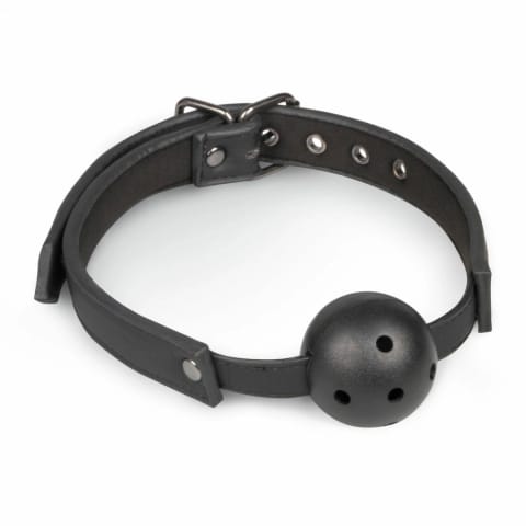 ⁨EasyToys Bondage Collection - Pasująca opaska z kulą PVC, czarna⁩ w sklepie Wasserman.eu