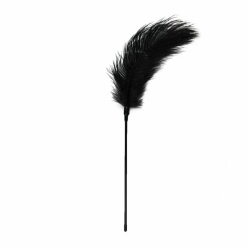 ⁨Rimba Feather Tickler czarny miękki piorko do masażu 37 cm⁩ w sklepie Wasserman.eu