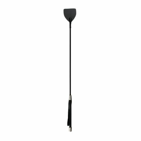 Ouch! Czarna skorzana batuta z metalowymi wykończeniami 45 cm w sklepie Wasserman.eu