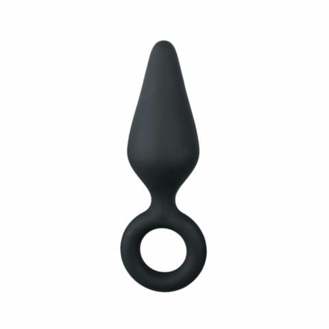 ⁨EasyToys Korek anatomiczny z uchwytem silikonowy czarny S⁩ w sklepie Wasserman.eu