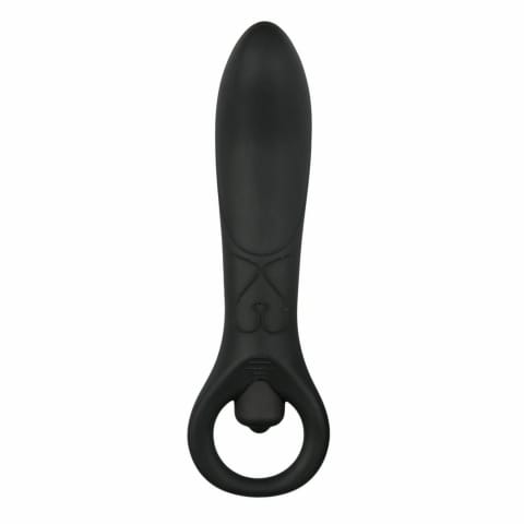 ⁨EasyToys Wibrująca sonda analna silikonowa czarna 12,5 cm⁩ w sklepie Wasserman.eu