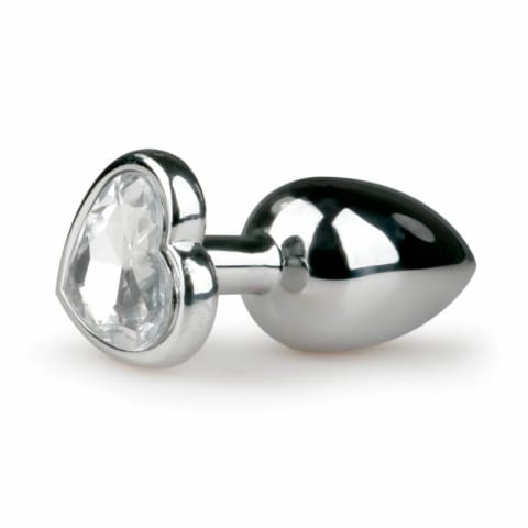 Diogol Plug Aluminiowy z Kryształem Serce Srebrny Rozmiar S w sklepie Wasserman.eu