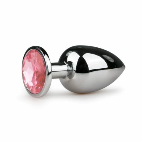 Diogol Metalowy Korek Anatomiczny Silver/Pink L z Kryształem w sklepie Wasserman.eu