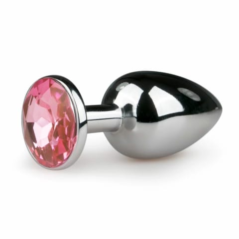 Diogol Plug Metalowy Silver/Pink S z Ozdobnym Kryształem 6,5 cm w sklepie Wasserman.eu