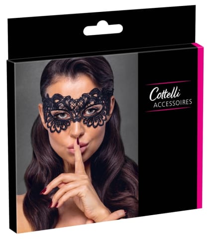 ZADO Black Mask - Elegancka Opaska z Haftem i Oczkami, Czarna w sklepie Wasserman.eu