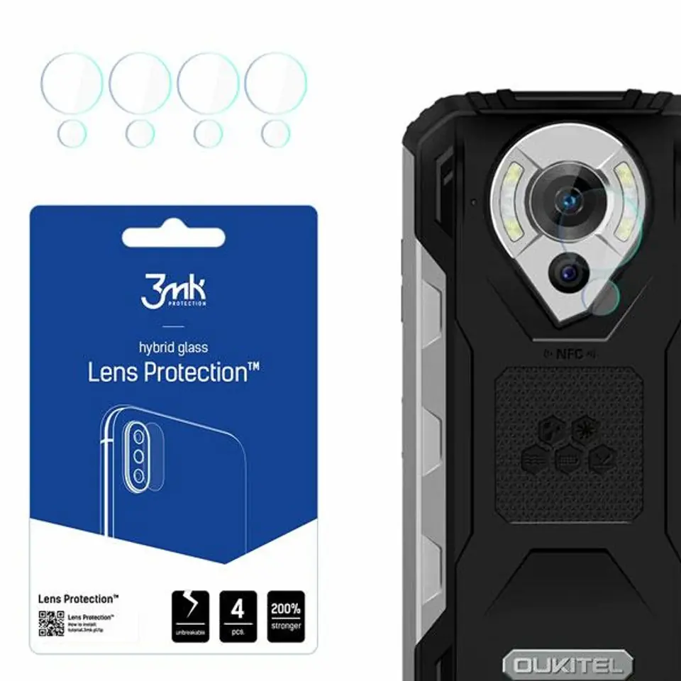 ⁨3MK Lens Protect Oukitel WP16 Ochrona na obiektyw aparatu 4szt⁩ w sklepie Wasserman.eu