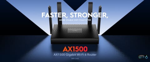 ⁨ROUTER WR1500 Wi-Fi 6 2.4 GHz, 5 GHz 300 Mb/s + 1201 Mb/s CUDY⁩ w sklepie Wasserman.eu