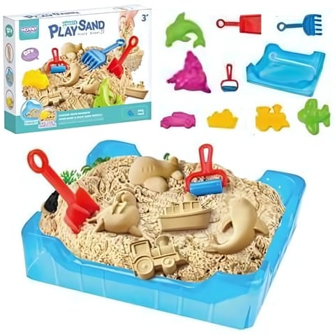 ⁨WOOPIE Piasek Kinetyczny 0,5 kg Zestaw Stolik z Foremkami⁩ w sklepie Wasserman.eu