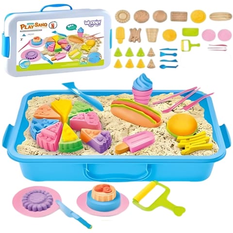 ⁨WOOPIE Piasek Kinetyczny 1,2 kg Zestaw Restauracja Stolik z Foremkami⁩ w sklepie Wasserman.eu