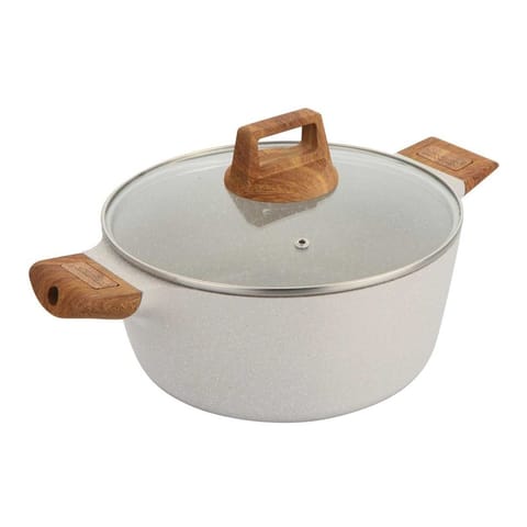 ⁨GARNEK MARMURKOWY 28cm Z POKRYWĄ BERGNER BG-30643 NATURALLY⁩ w sklepie Wasserman.eu