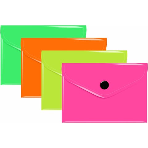 ⁨Teczka kopertowa A7 PP neonowa MIX (10szt) TK-NEON-A7 BIURFOL⁩ w sklepie Wasserman.eu