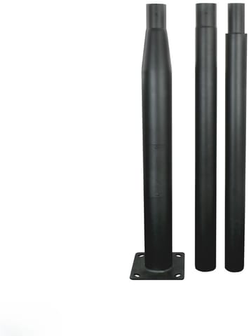 Słup oświetleniowy BEMKO składany 3 m 160×160 mm fi 60 mm czarny w sklepie Wasserman.eu