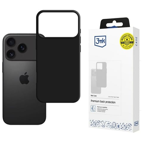 ⁨Etui 3MK Matt Case do Apple iPhone 17    Pro czarny⁩ w sklepie Wasserman.eu
