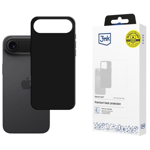 ⁨Etui 3MK Silicone Case do Apple iPhone   17 Air czarny⁩ w sklepie Wasserman.eu