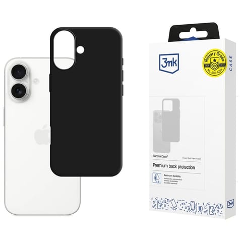 ⁨Etui 3MK Silicone Case do Apple iPhone   17 czarny⁩ w sklepie Wasserman.eu
