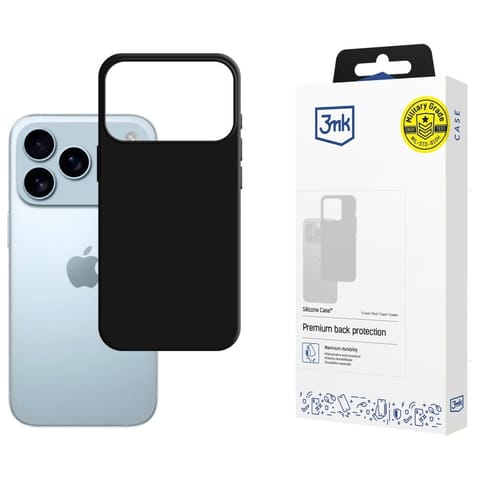 ⁨Etui 3MK Silicone Case do Apple iPhone   17 Pro czarny⁩ w sklepie Wasserman.eu