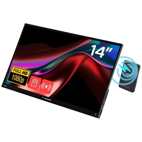 ⁨Monitor przenośny dotykowy Verbatim      LIGHT 14" FHD z powerbankiem 5000mAh czarny 32088⁩ w sklepie Wasserman.eu