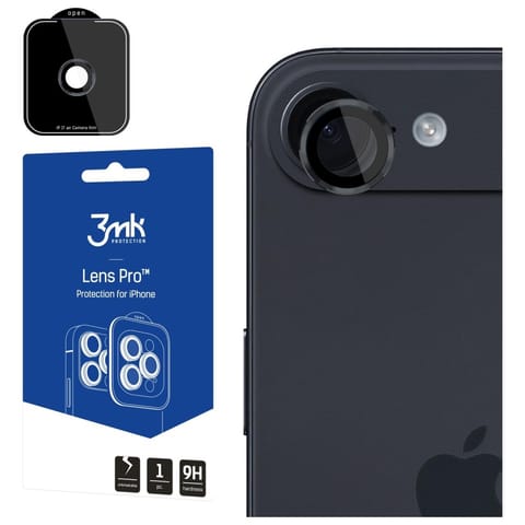 ⁨Ochrona na obiektyw aparatu 3MK Lens     Protection Pro do Apple iPhone 17 Air czarny⁩ w sklepie Wasserman.eu