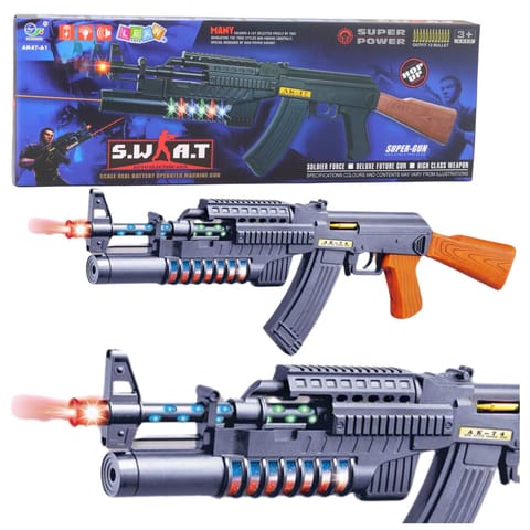 ⁨Zabawkowy Karabin AK-47 Symulacja Strzału Światła LED Dźwięki⁩ w sklepie Wasserman.eu