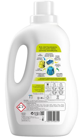 ⁨BIAŁY JELEŃ Hipoalergiczny Płyn do prania odzieży sportowej i termoaktywnej  1,5 L⁩ w sklepie Wasserman.eu
