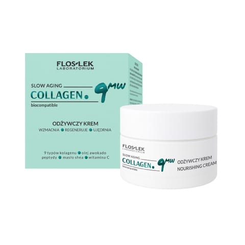 ⁨FLOSLEK COLLAGEN. 9MW Odżywczy krem do twarzy 50 ml⁩ w sklepie Wasserman.eu