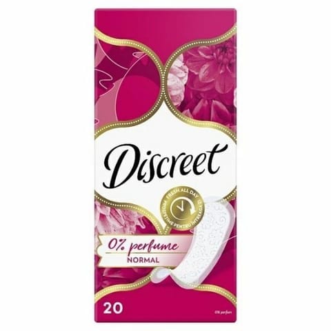⁨DISCREET  0% Perfume Wkładki higieniczne bezzapachowe - Normal 1op.-20 sztuk⁩ w sklepie Wasserman.eu