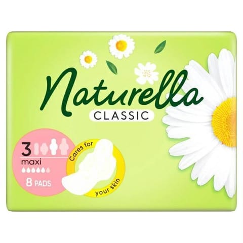 ⁨NATURELLA Classic Podpaski Maxi ze skrzydełkami 1 op.-8 sztuk⁩ w sklepie Wasserman.eu