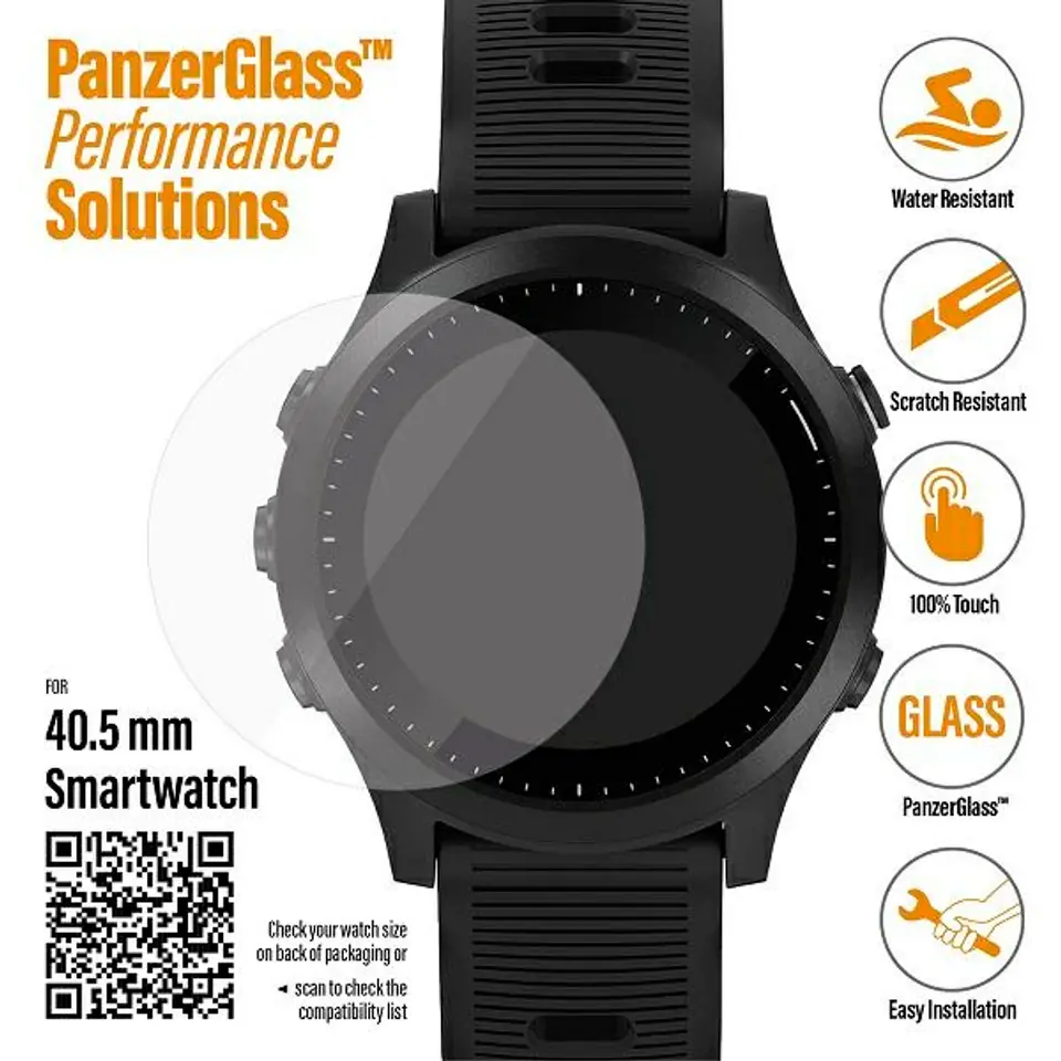⁨PanzerGlass SmartWatch 40.5mm Garmin/Polar/Fossil⁩ at Wasserman.eu