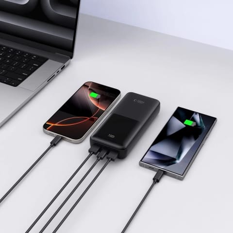 ⁨Powerbank Tech-Protect PB02 20000mAh 22.5W Czarny USB-A USB-C⁩ w sklepie Wasserman.eu