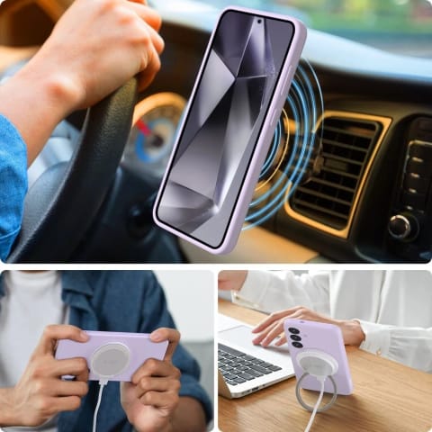 ⁨Etui do Samsung Galaxy S25+ Plus Tech-Protect Liquid Silicone MagSafe Mauve⁩ w sklepie Wasserman.eu