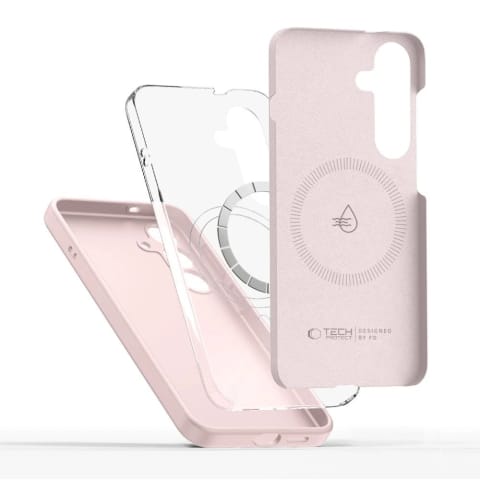 ⁨Etui do Samsung Galaxy S25 Tech-Protect Liquid Silicone MagSafe Pink Pearl⁩ w sklepie Wasserman.eu