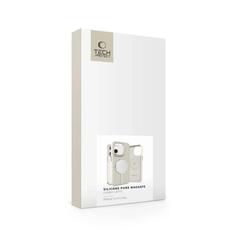 ⁨Etui do iPhone 15 Pro Max Tech-Protect Silicone Pure MagSafe Latte⁩ w sklepie Wasserman.eu