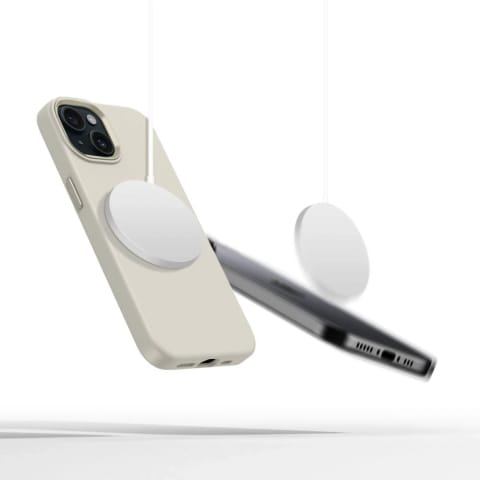 ⁨Etui do iPhone 15 Tech-Protect Silicone Pure MagSafe Latte⁩ w sklepie Wasserman.eu