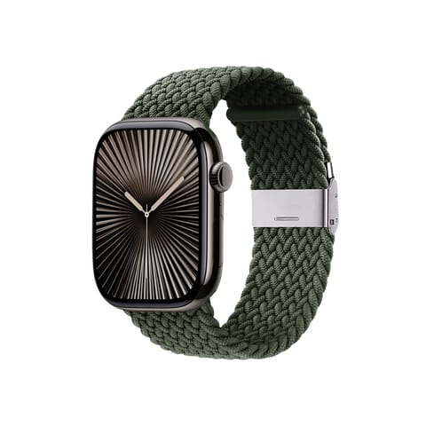 ⁨Crong Wave Band – Pleciony pasek do Apple Watch 44/45/46/49 mm (zielony)⁩ w sklepie Wasserman.eu