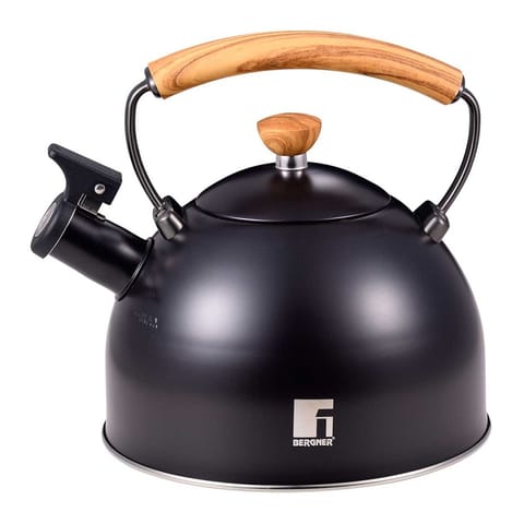 ⁨CZAJNIK STALOWY Z GWIZDKIEM 2,3L BERGNER BG-37312 CHARCOAL⁩ w sklepie Wasserman.eu