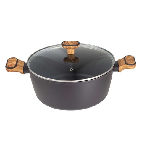 ⁨GARNEK MULTICLAD 28cm Z POKRYWĄ BERGNER BG-56038 CHARCOAL⁩ w sklepie Wasserman.eu