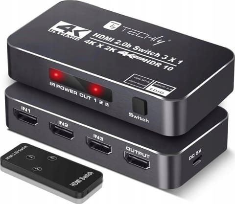 ⁨Przełącznik TENDA IDATA HDMI2-4K3160B⁩ w sklepie Wasserman.eu