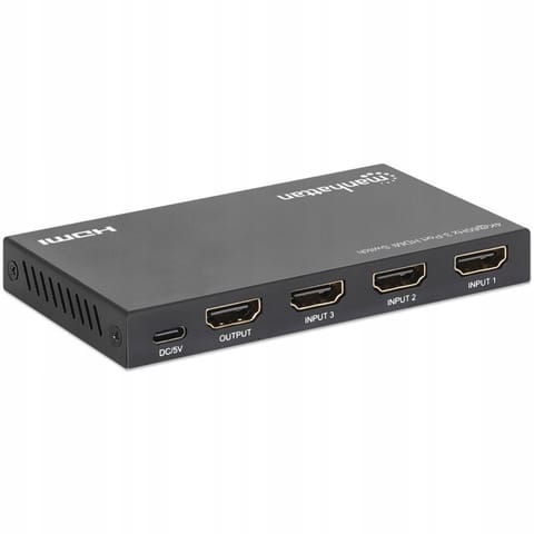 ⁨Przełącznik MANHATTAN 208222 (4x HDMI )⁩ w sklepie Wasserman.eu