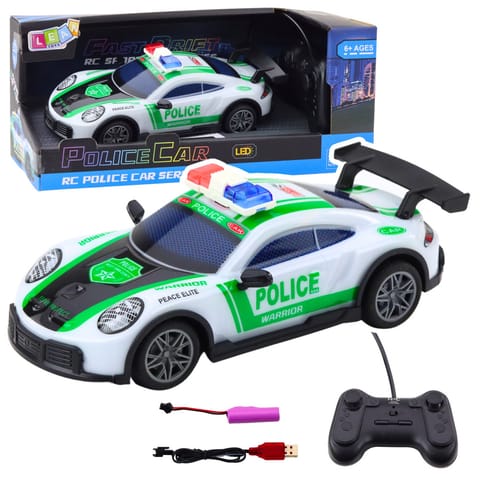 ⁨Samochód Policyjny Sportowy Zdalnie Sterowany RC Drift Światła LED 1:22⁩ w sklepie Wasserman.eu