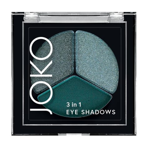 ⁨JOKO Cień do powiek 3in1 trio 02 Emerald Green⁩ w sklepie Wasserman.eu
