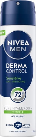 ⁨NIVEA Men Derma Control Sensitive Antyperspirant w sprayu 150 ml⁩ w sklepie Wasserman.eu