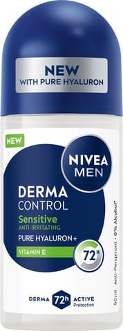 ⁨NIVEA Men Derma Control Sensitive Antyperspirant roll-on 50 ml⁩ w sklepie Wasserman.eu