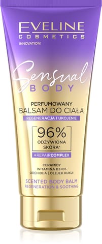 ⁨EVELINE Sensual Body Perfumowany Balsam do ciała - regeneracja i ukojenie 200 ml⁩ w sklepie Wasserman.eu