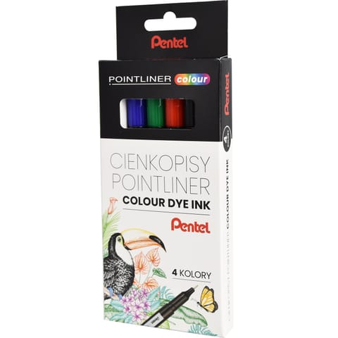 ⁨Cienkopisy POINTLINER COLOUR (4szt) S40-ST4PL PENTEL⁩ w sklepie Wasserman.eu