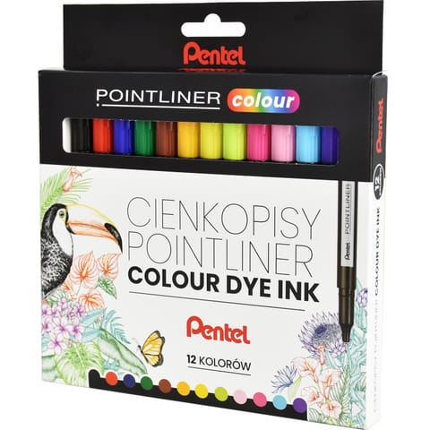 ⁨Cienkopisy POINTLINER COLOUR (12szt) S40-ST12PL PENTEL⁩ w sklepie Wasserman.eu