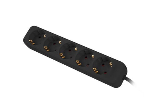 ⁨Extension strip 1,5m 5X230v c PS0-05F-0150-BK⁩ at Wasserman.eu