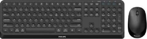 ⁨Philips 4000 series SPT6407B/00 keyboard Mouse included Home RF Wireless + Bluetooth Black⁩ at Wasserman.eu