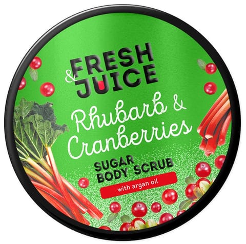 ⁨FRESH JUICE Cukrowy peeling do ciała Rabarbar i Żurawina 200 ml⁩ w sklepie Wasserman.eu